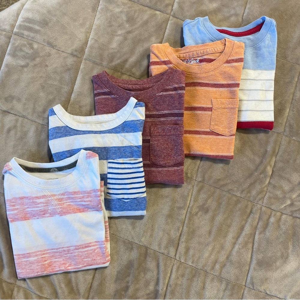 Cat & Jack short Sleeve Tees - Stripes and Solids